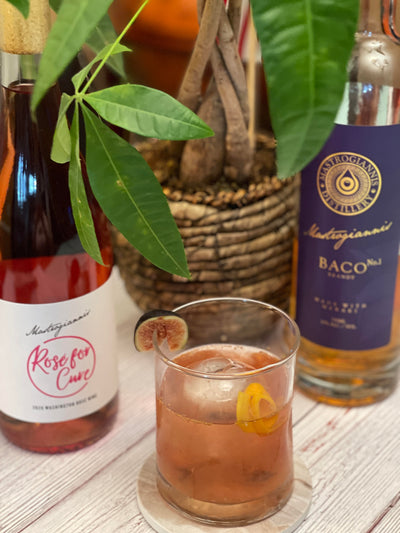 Rosé for Cure Fig Old Fashioned